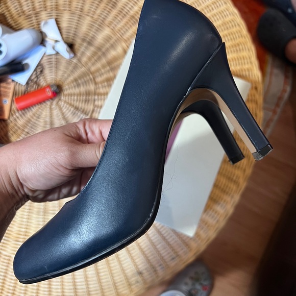 Navy blue Clarks pumps, heavenly star, genuine leather with cushioned insole - Picture 7 of 8